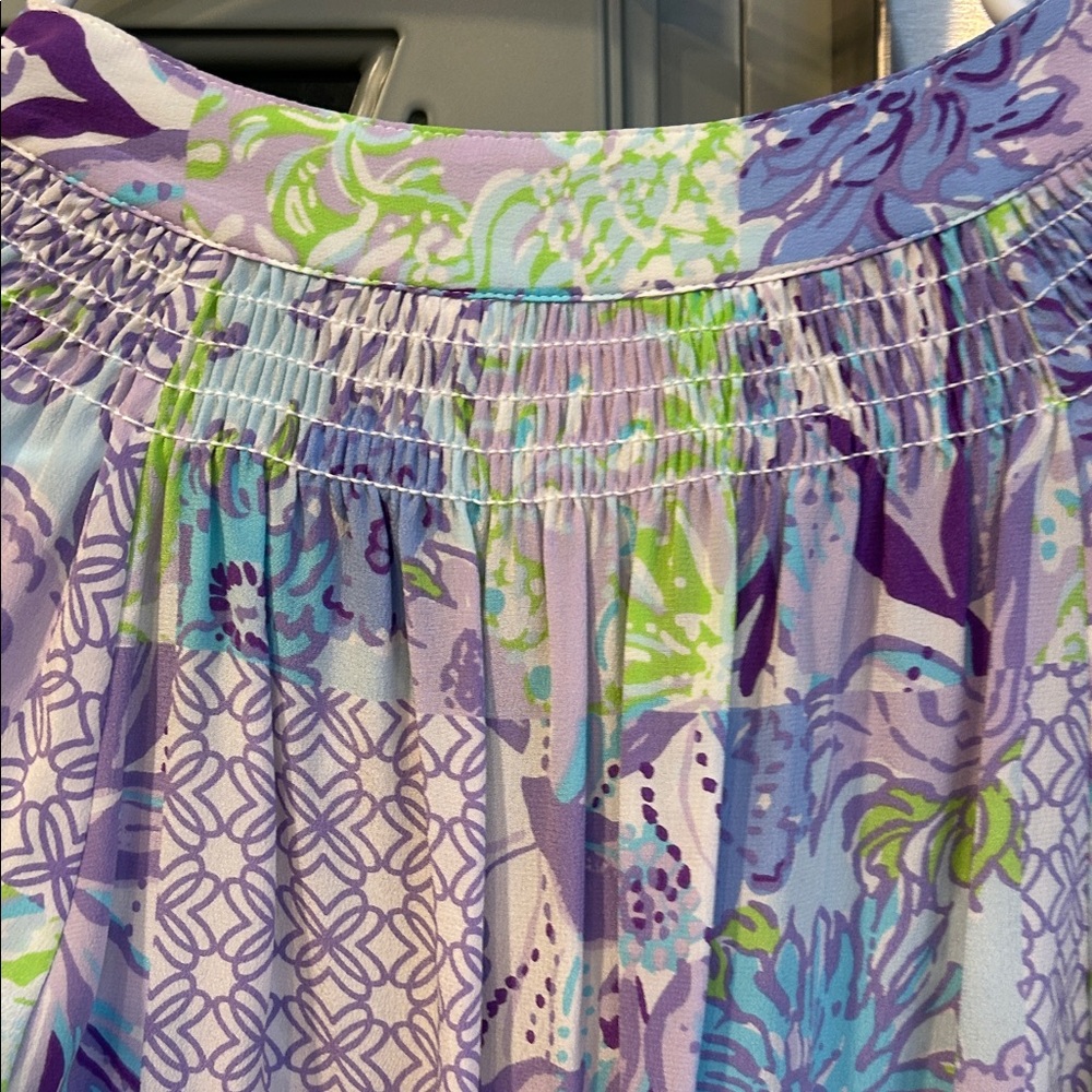 Lilly Pulitzer Elsa Multicolor Patchwork Blouse - image 7